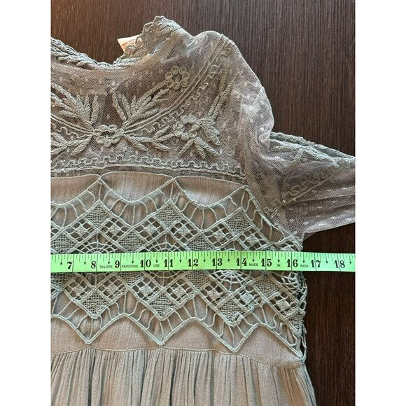 Sundance Sage Green Victorian Romance Dress Size 8 - Picture 9 of 10